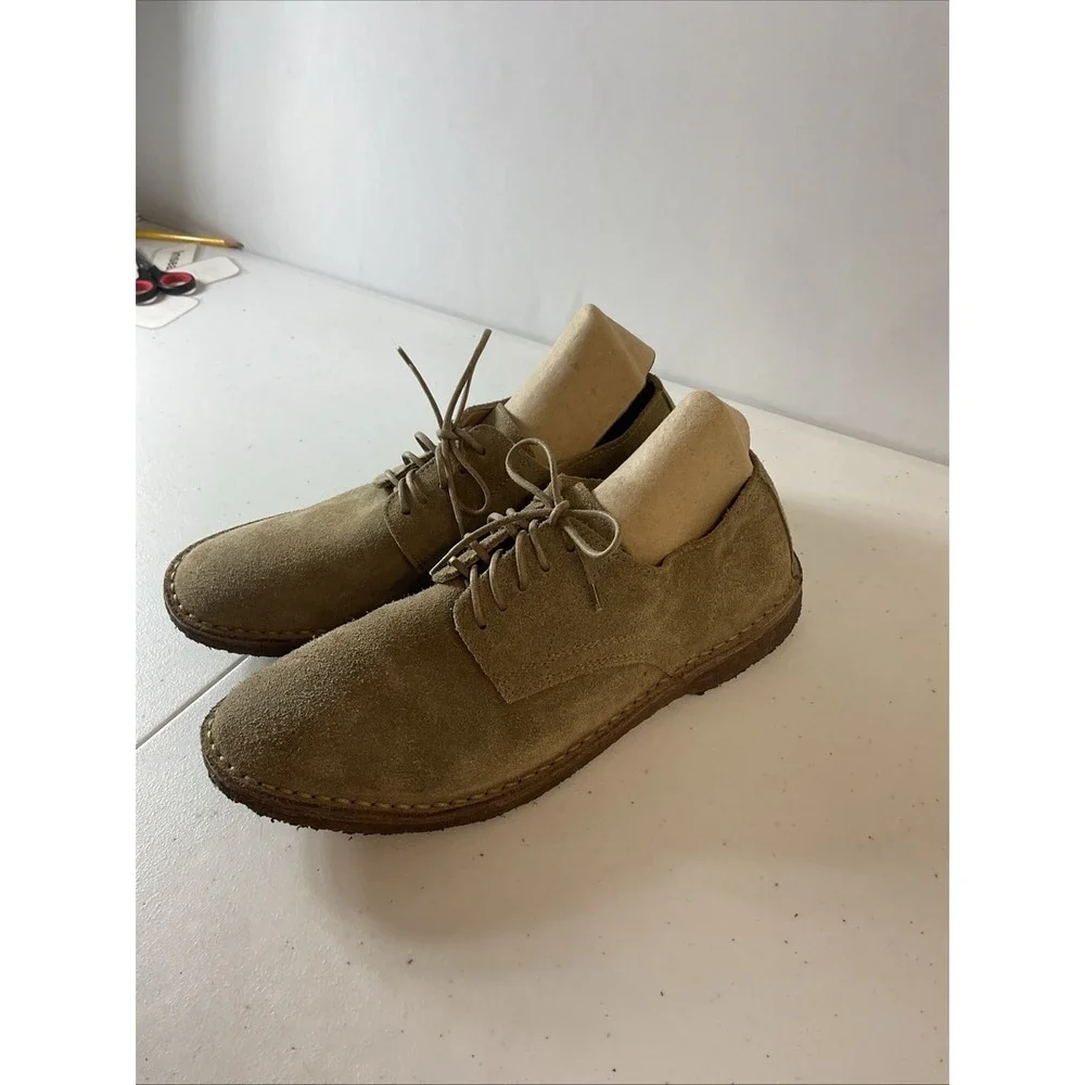 J‎ Crew Tan Suede Leather Oxford Dress Shoes Size 8 Mens Lace Up Italy Travel
